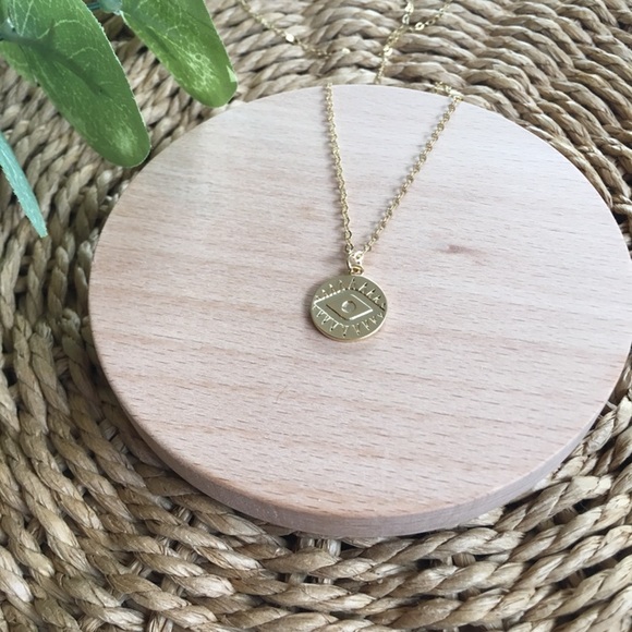 Evil Eye Sun Coin Pendant - Picture 2 of 7